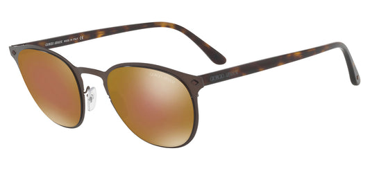 Giorgio Armani AR6062 Sunglasses - Matte Brown & Tortoise / Brown Mirror