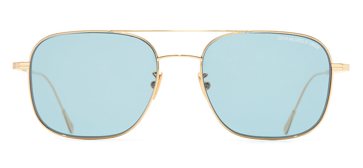 Cutler and Gross 0003 Sunglasses - Gold 18K / Light Blue