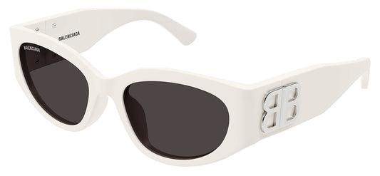 Balenciaga BB0324SK Sunglasses - White / Grey