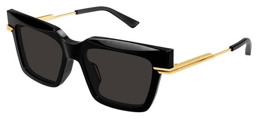 Bottega Veneta BV1242S Sunglasses - Black / Gold / Grey