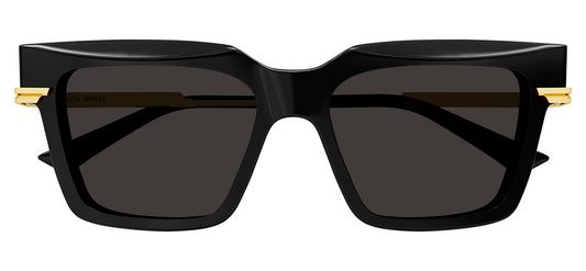 Bottega Veneta BV1242S Sunglasses - Black / Gold / Grey