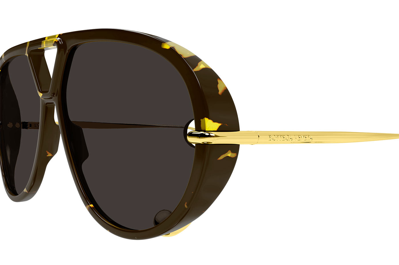 Bottega Veneta BV1273S Sunglasses - Havana & Gold / Grey