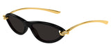 Bottega Veneta BV1390S Sunglasses - Black / Gold / Grey