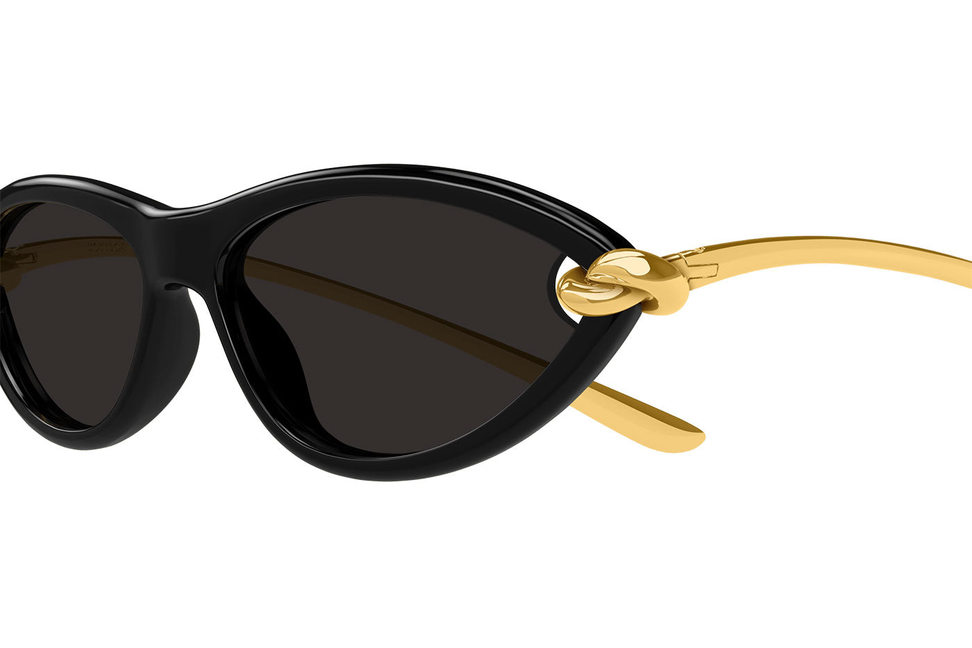 Bottega Veneta BV1390S Sunglasses - Black / Gold / Grey