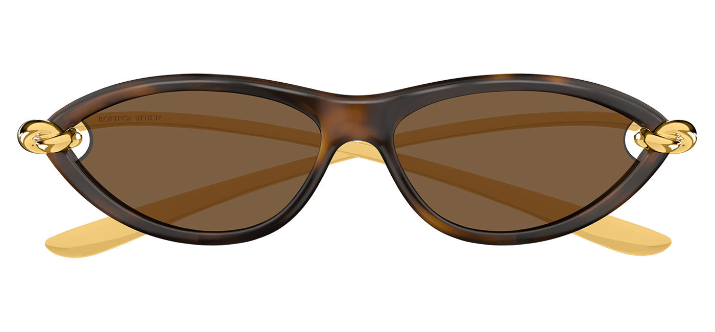 Bottega Veneta BV1390S Sunglasses - Havana / Gold / Brown