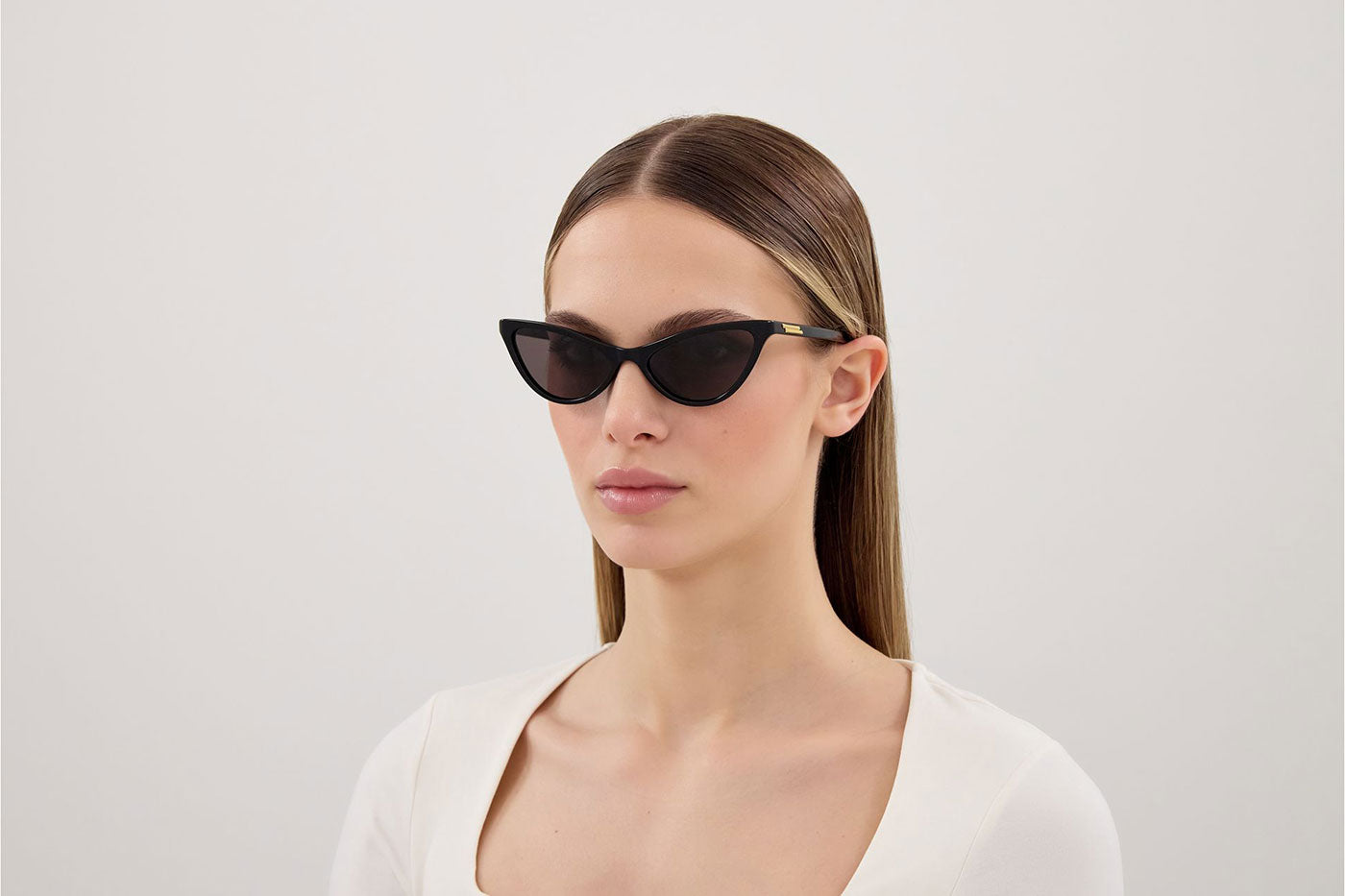 Bottega Veneta BV1414S Sunglasses - Black / Grey
