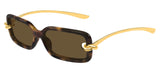 Bottega Veneta BV1439S Sunglasses - Havana / Brown