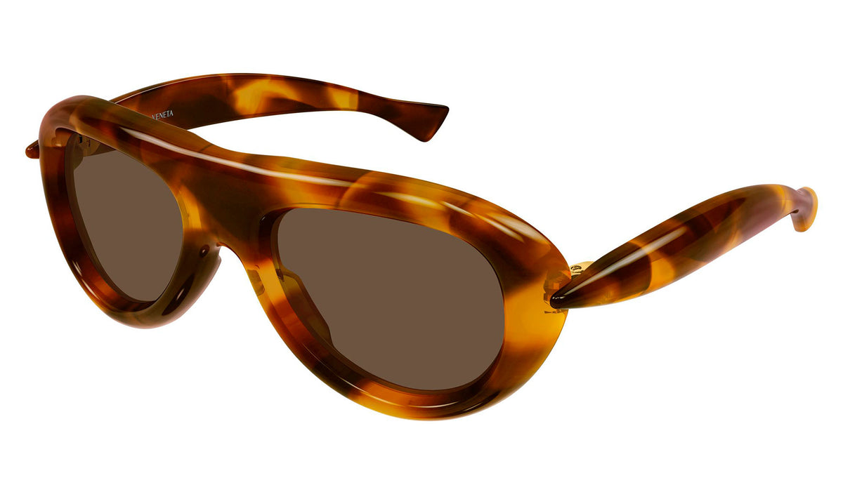 Bottega Veneta BV1483S Sunglasses - Havana / Brown