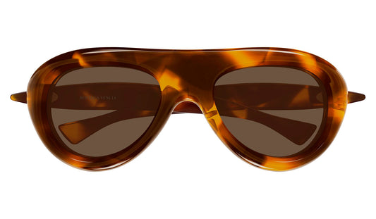 Bottega Veneta BV1483S Sunglasses - Havana / Brown