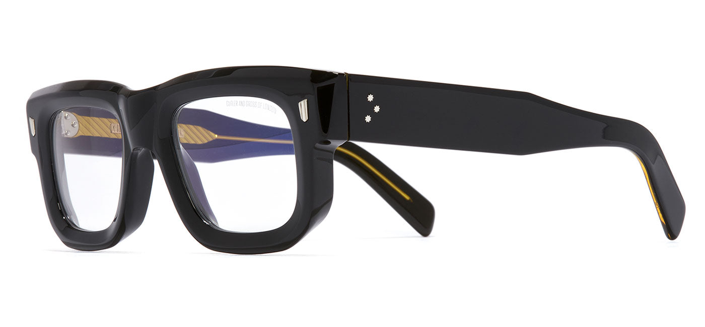 Cutler and Gross 1402 Glasses - Black on Yellow