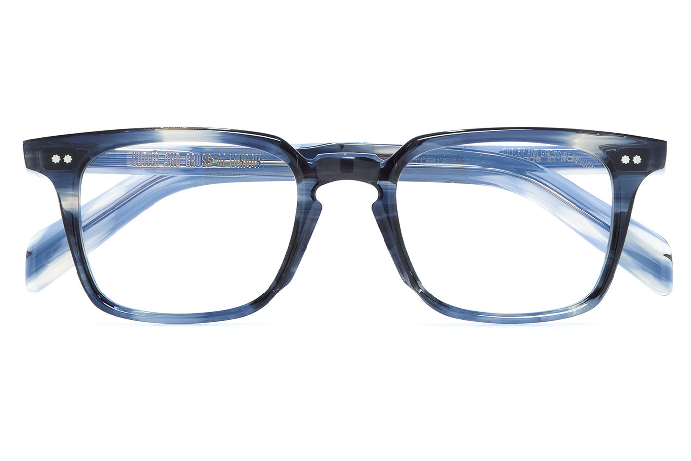 Cutler and Gross GR10 Glasses - Striped Dark Blue