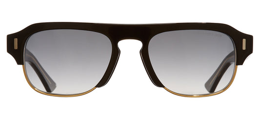 Cutler and Gross 1353 Sunglasses - Black Taxi & Gold / Grey Gradient