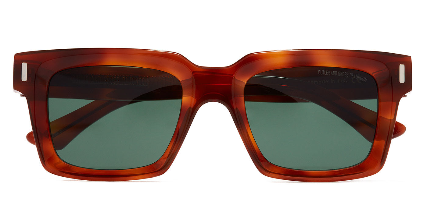 Cutler and Gross 1386 Sunglasses - Honey Havana / Green