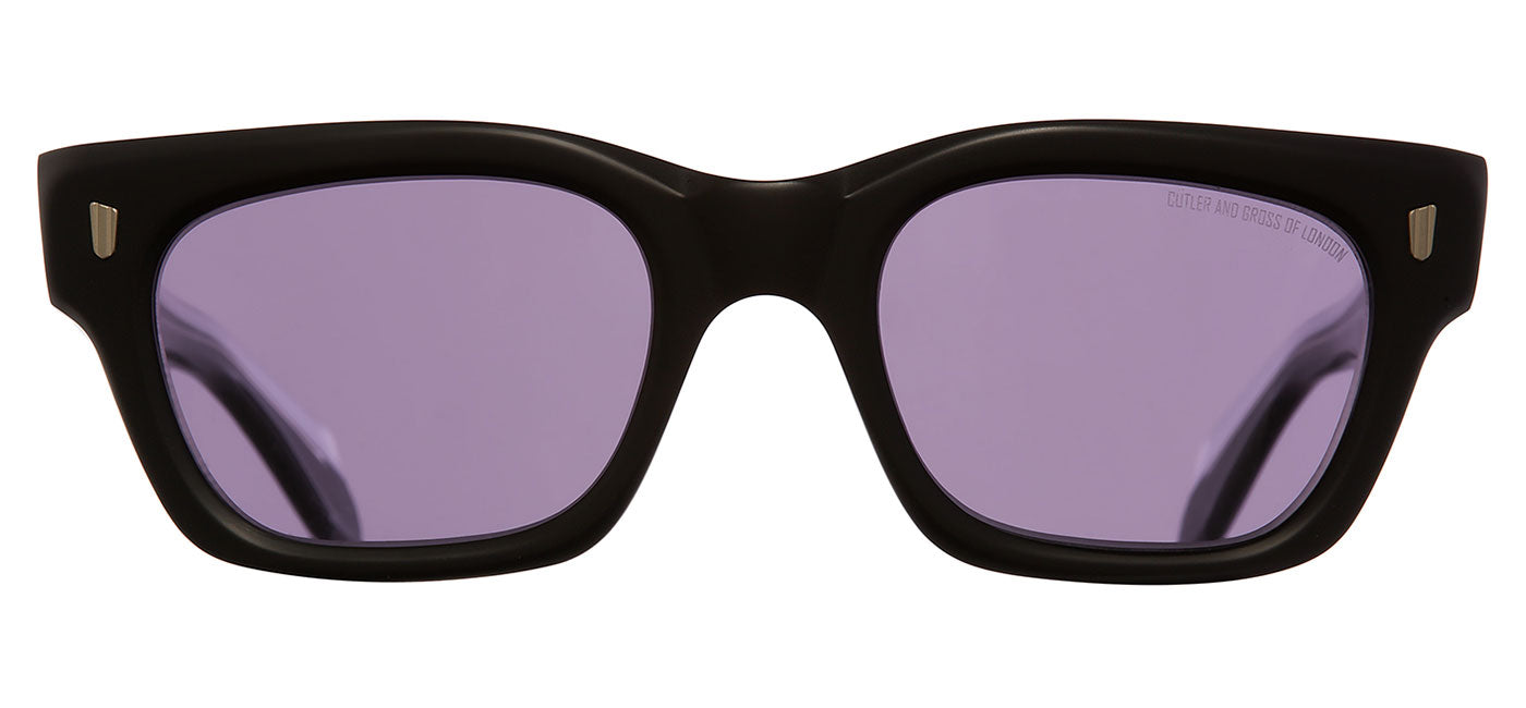 Cutler and Gross 1391 Sunglasses - Matte Black / Violet
