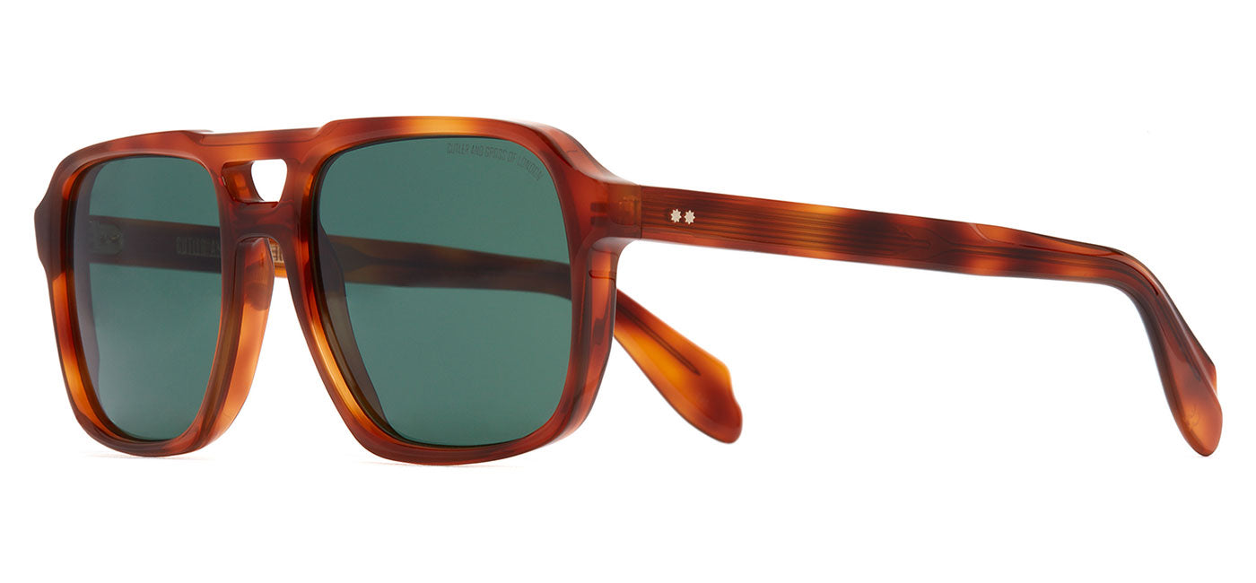 Cutler and Gross 1394 Sunglasses - Honey Havana / Green