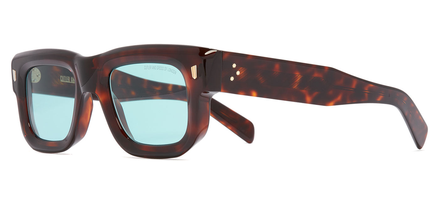 Cutler and Gross 1402 Sunglasses - Dark Turtle / Light Blue