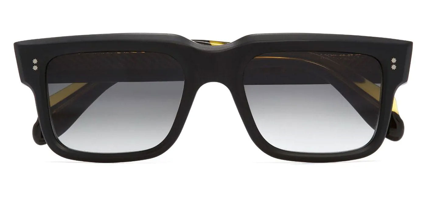 Cutler and Gross 1403 Sunglasses - Matte Black on Shiny Yellow / Grey Gradient