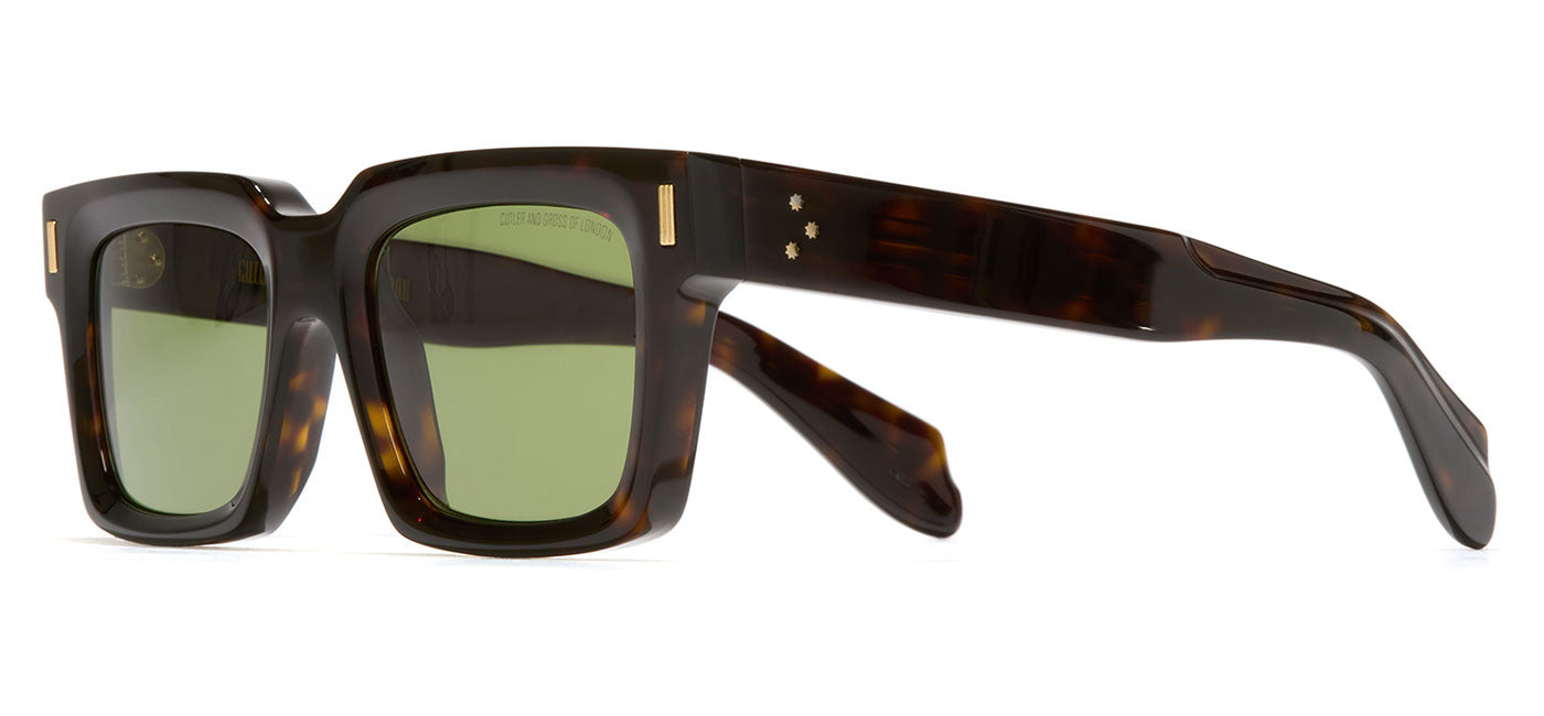 Cutler and Gross 9386 Sunglasses - Dark Havana / Green