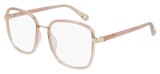 Chloe CH0034O Glasses - Transparent Pink & Gold