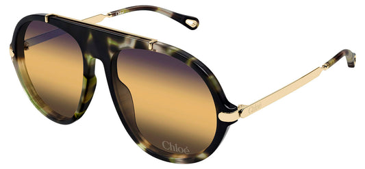 Chloe CH0357S Sunglasses - Havana / Yellow Gradient