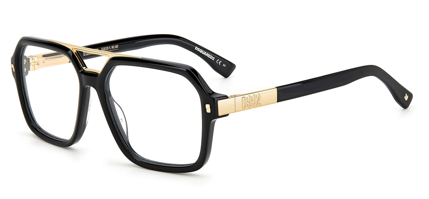 DSQUARED2 0035 Glasses - Black and Gold