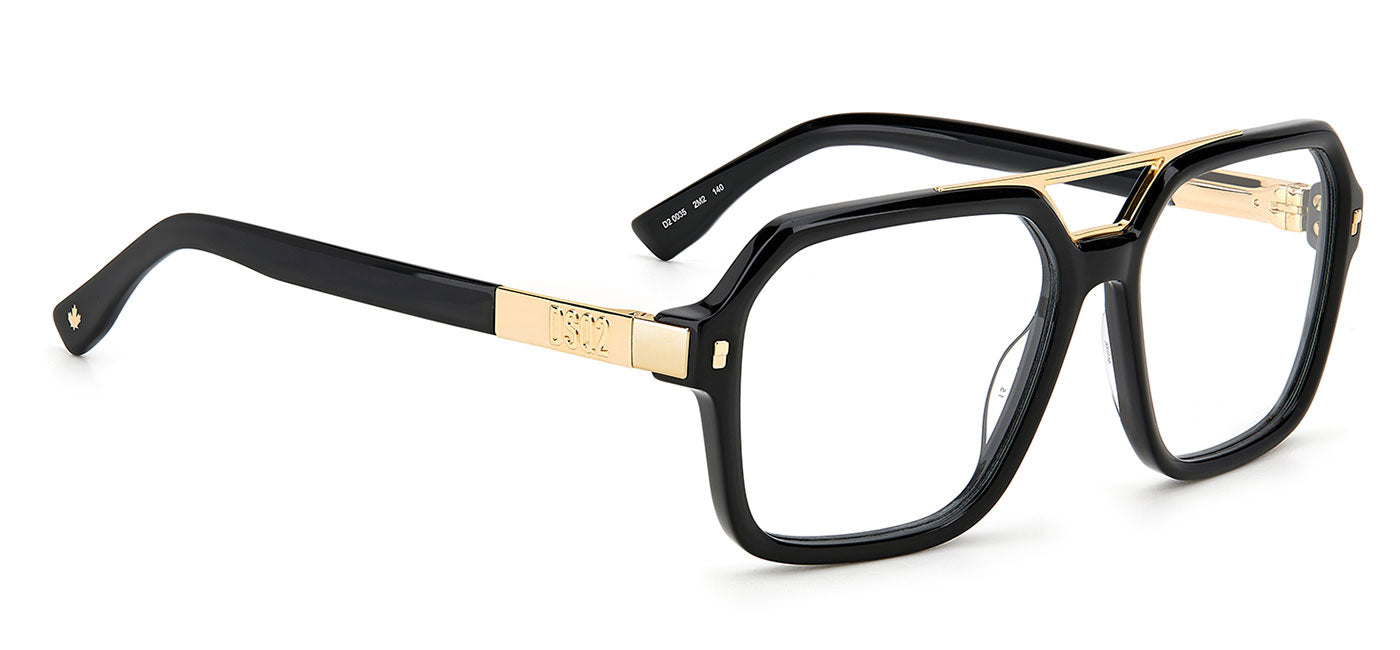 DSQUARED2 0035 Glasses - Black and Gold