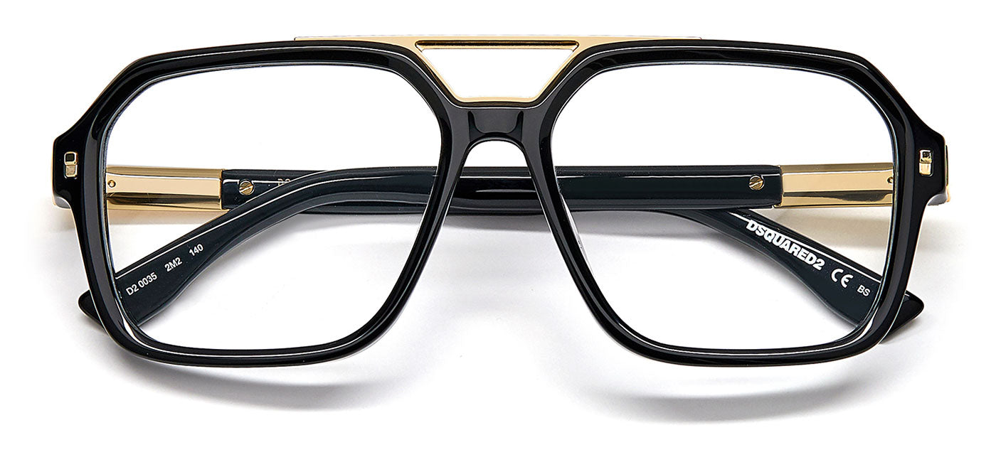 DSQUARED2 0035 Glasses - Black and Gold