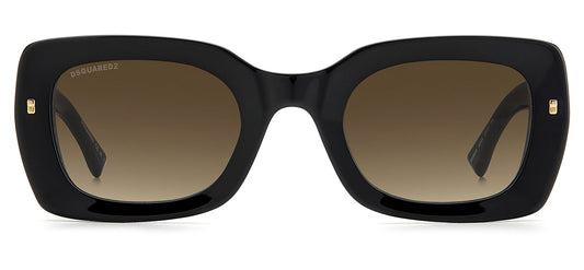 DSQUARED2 0061/S Sunglasses - Black / Brown Shaded