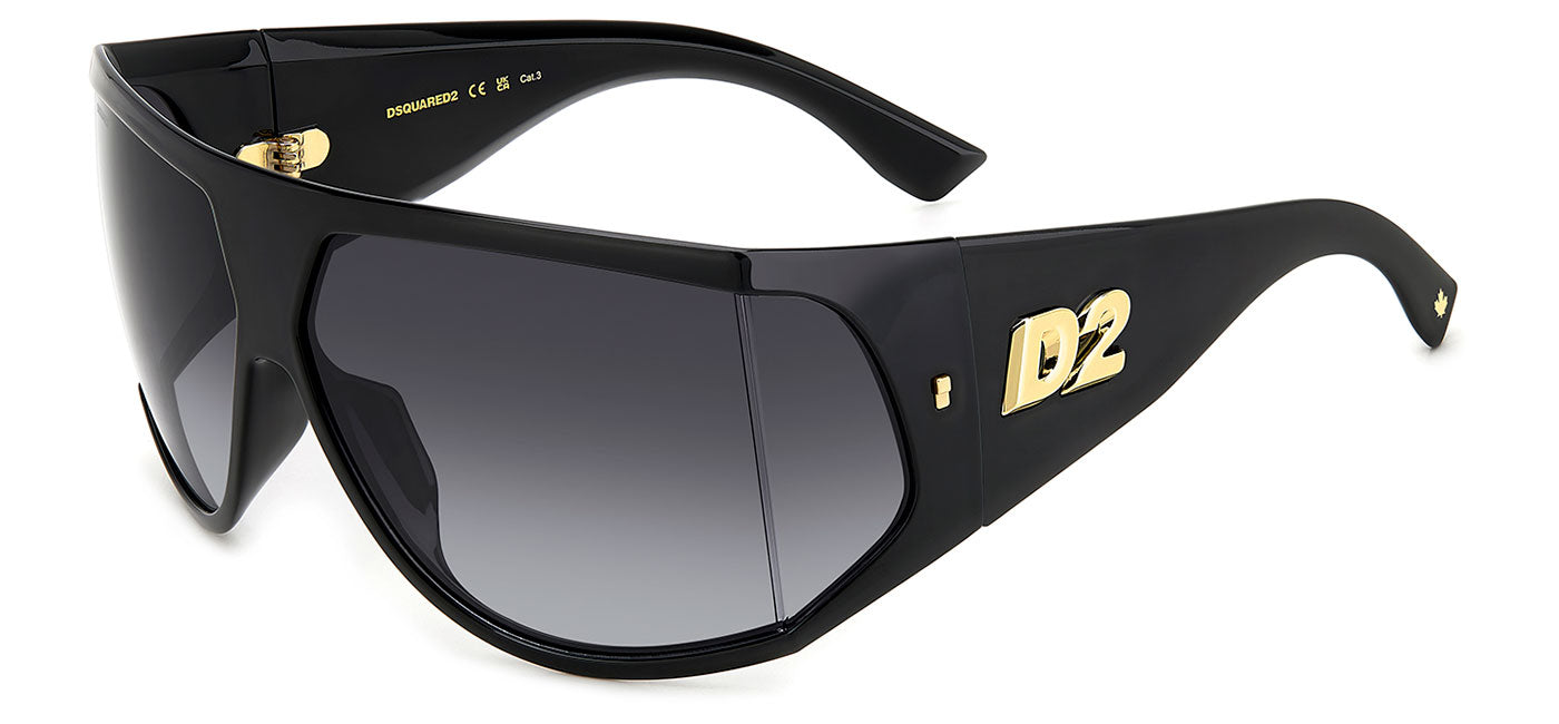 DSQUARED2 0124/S Sunglasses - Black / Dark Grey Gradient