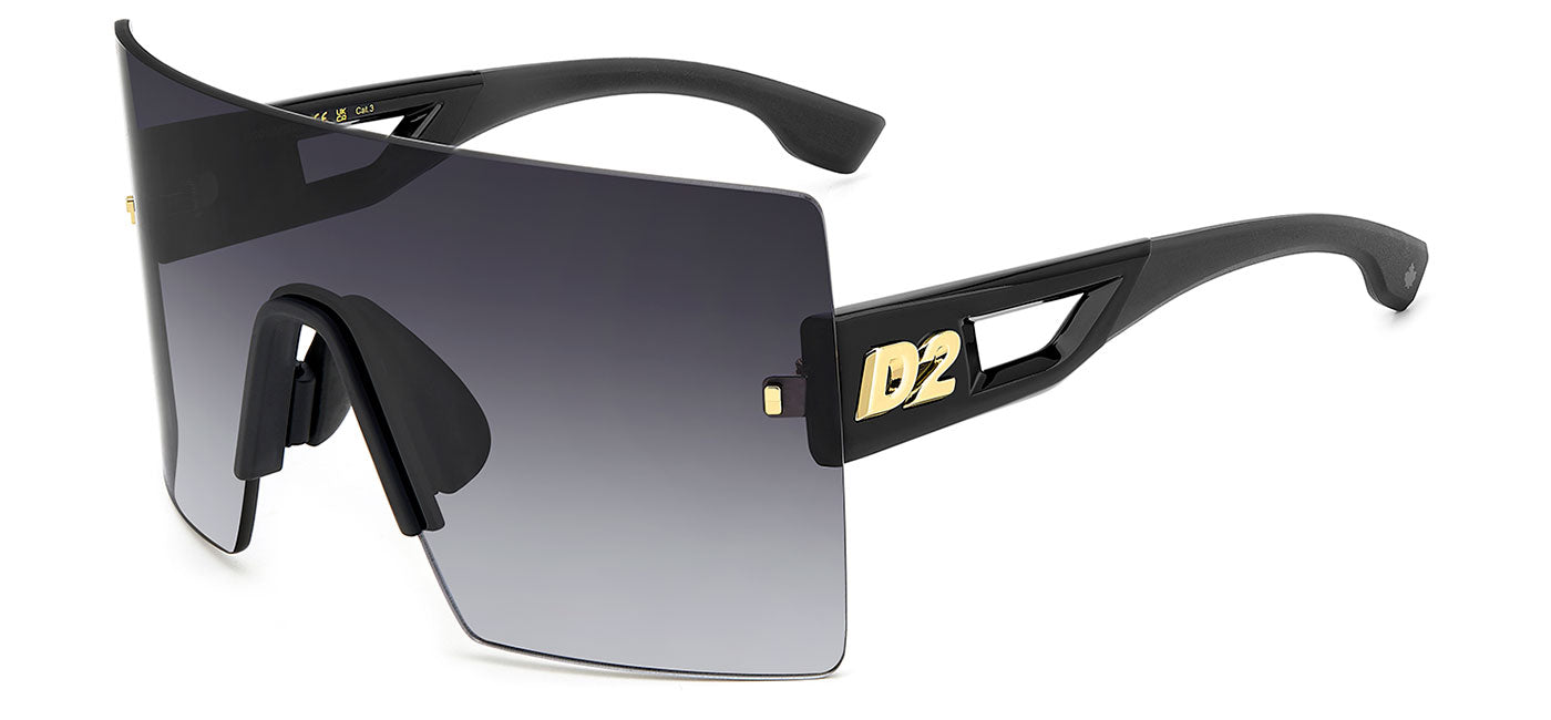 DSQUARED2 0126/S Sunglasses - Black / Dark Grey Gradient