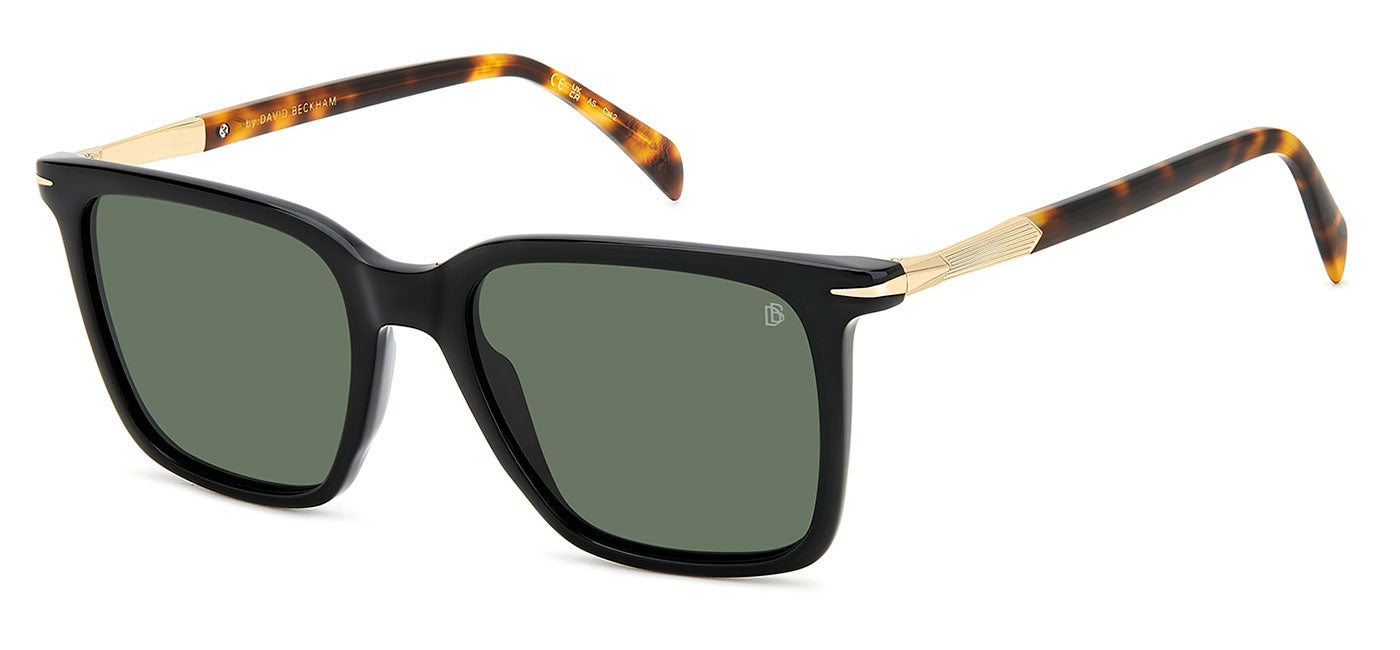 David Beckham DB1130/S Sunglasses - Black and Havana / Green