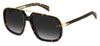 David Beckham DB7101/S Sunglasses - Black Gold / Brown Shaded