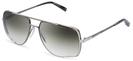 DITA Midnight Special Sunglasses - Antique Silver / Green to Clear Gradient