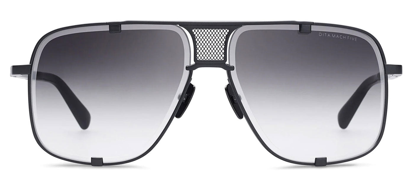 DITA Mach-Five Sunglasses - Black Palladium and Black Iron / Green Gradient