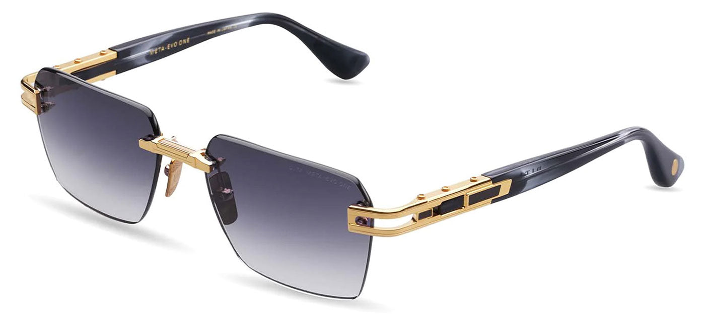 DITA Meta-Evo One Sunglasses - Yellow Gold and Ink Swirl / Grey to Clear Gradient