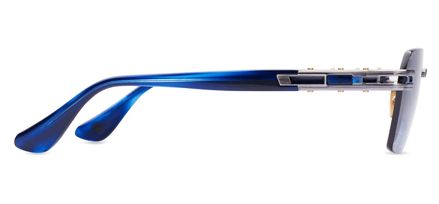 DITA Meta-Evo One Sunglasses - Antique Silver and Blue Swirl / Blue to Clear Gradient