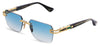 DITA Meta-Evo One Sunglasses - Yellow Gold and Arctic Swirl / Turquoise to Clear Gradient