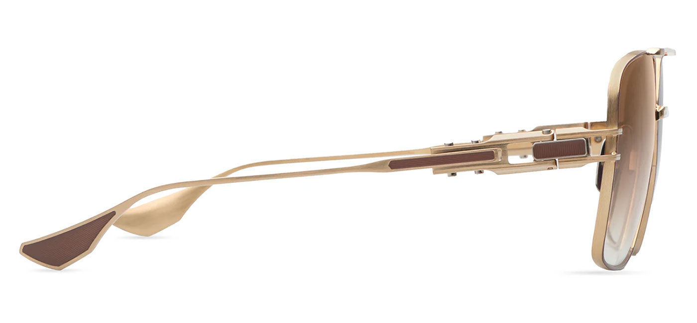 DITA Grand-Emperik Sunglasses - Brushed White Gold and Cappuccino / Brown Gradient