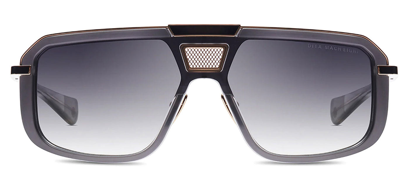 DITA Mach-Eight Sunglasses - Satin Crystal Grey and Yellow Gold / Grey to Clear Gradient
