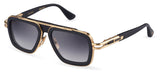 DITA LXN-EVO Sunglasses - Matte Black and Yellow Gold / Dark Grey to Clear Gradient