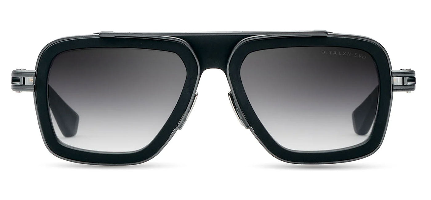 DITA LXN-EVO Sunglasses - Matte Black and Black Iron / Dark Grey to Clear Gradient