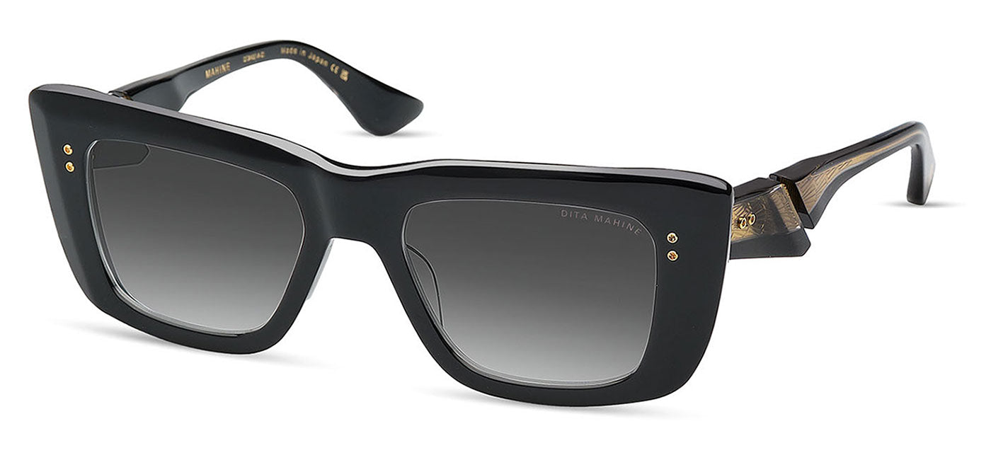 DITA Mahine Sunglasses - Black Yellow Gold / Grey Gradient