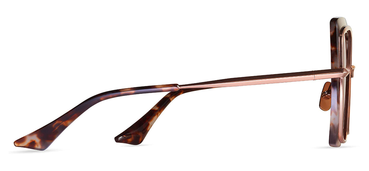 DITA Narcissus Sunglasses - Cream Tortoise and Rose Gold / Dark Brown to Clear Gradient