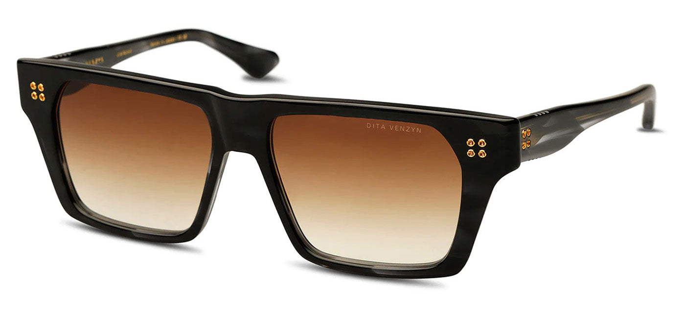 DITA Venzyn Sunglasses - Ink Swirl / Dark Brown to Clear Gradient