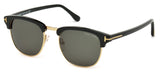 Tom Ford FT0248 Henry Sunglasses - Black & Gold / Green