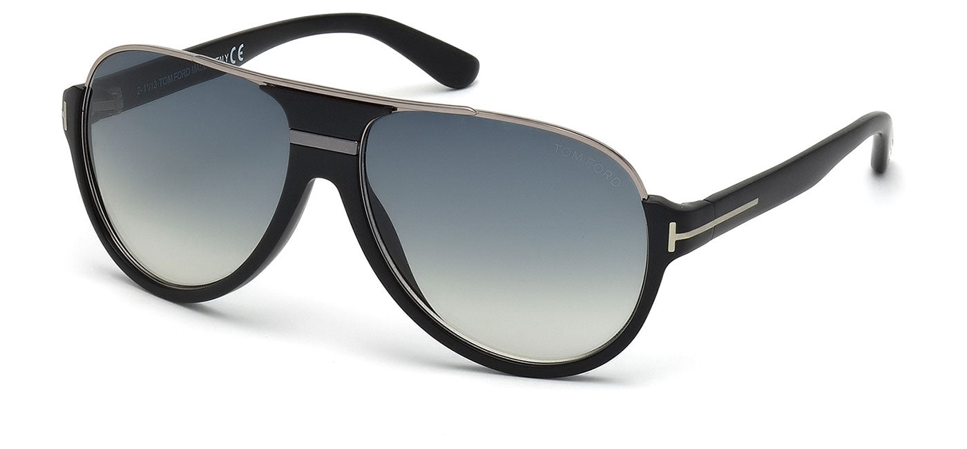 Tom Ford FT0334 Dimitry Sunglasses - Matte Black / Blue Gradient