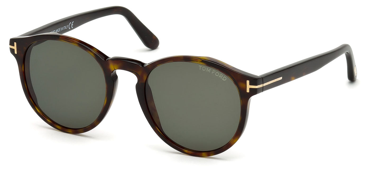 Tom Ford FT0591 Ian 02 Sunglasses - Dark Havana / Green