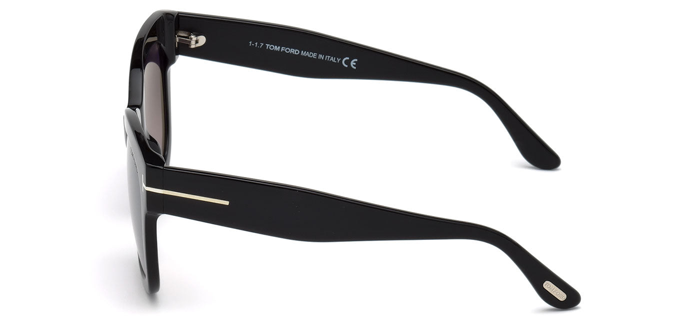 Tom Ford FT0613 Beatrix Sunglasses - Shiny Black / Smoke Mirror