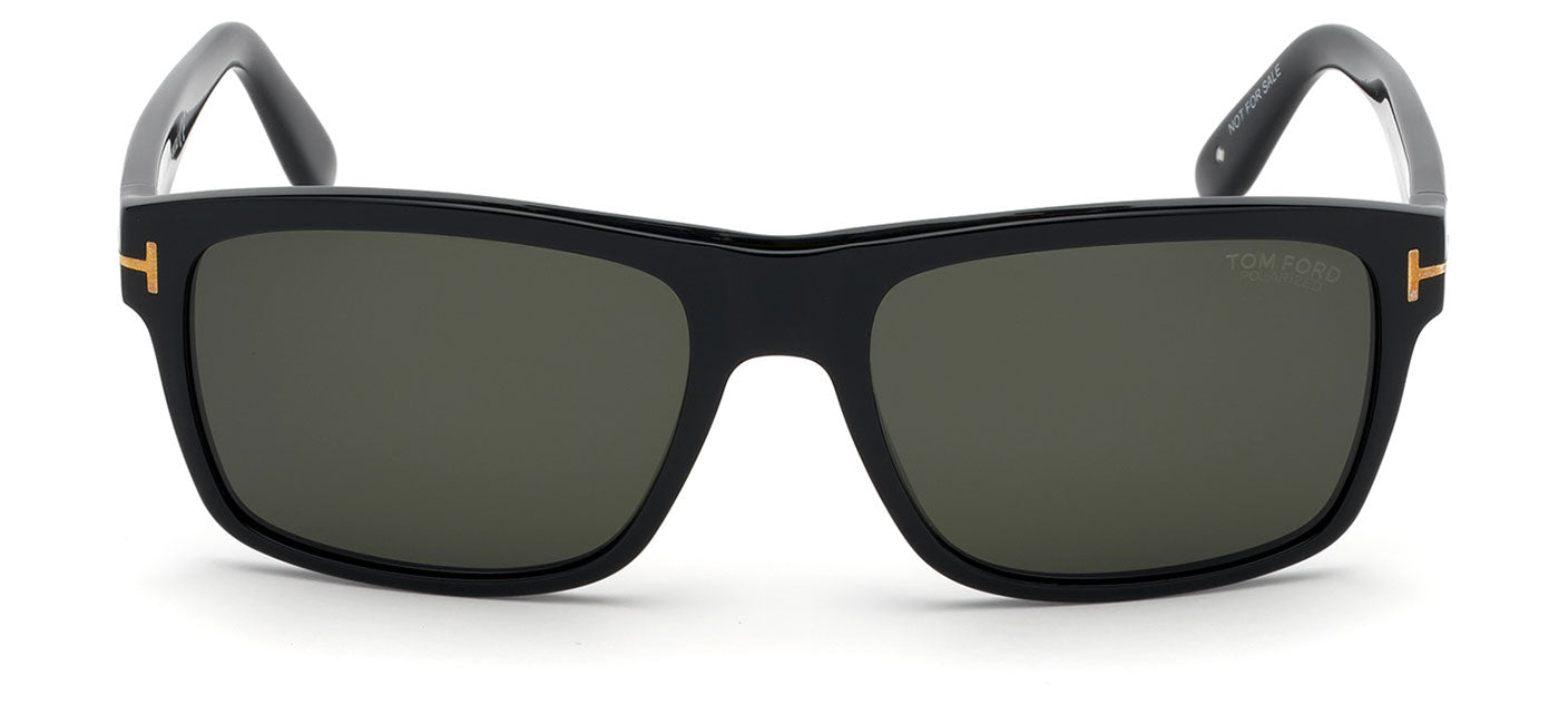 Tom Ford FT0678 August Sunglasses - Shiny Black / Smoke Polarised