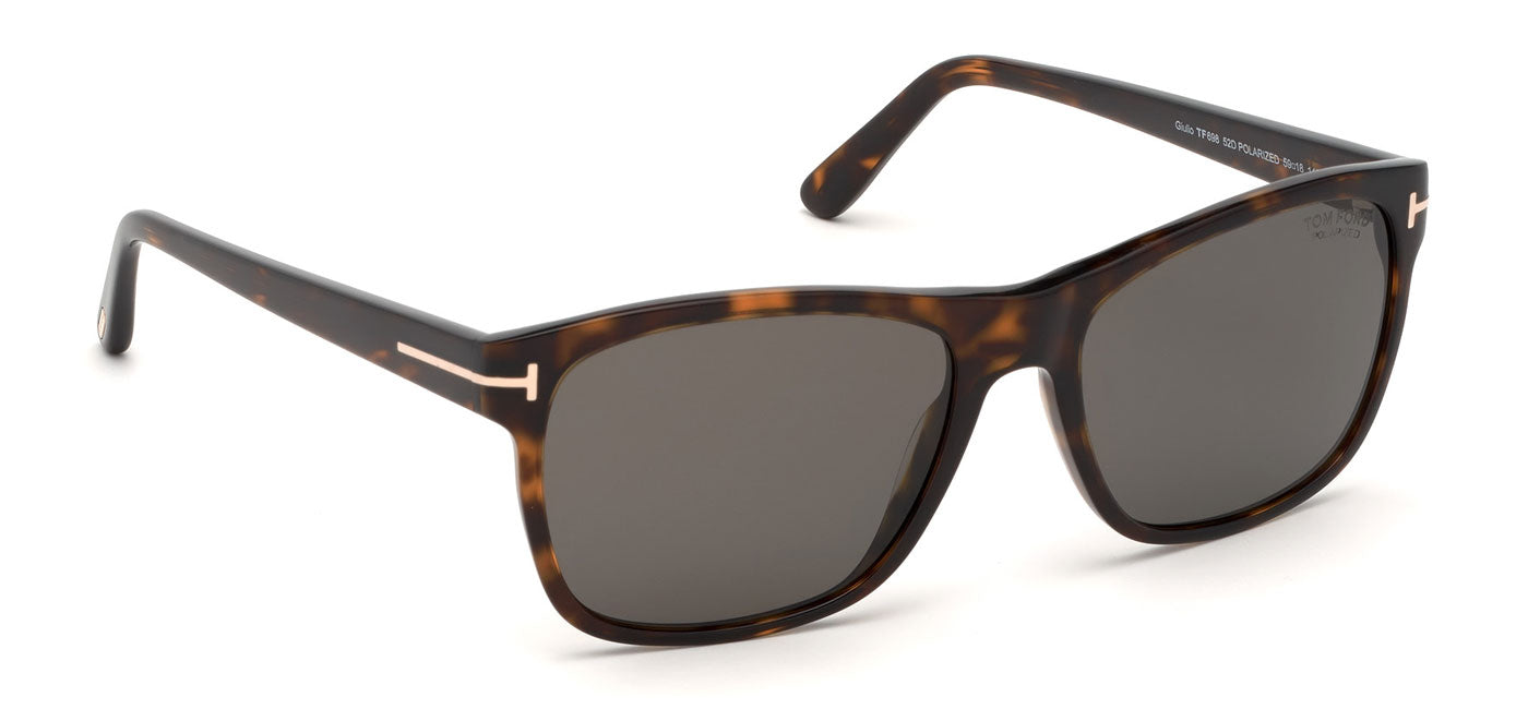 Tom Ford FT0698 Giulio Sunglasses - Dark Havana / Smoke Polarised